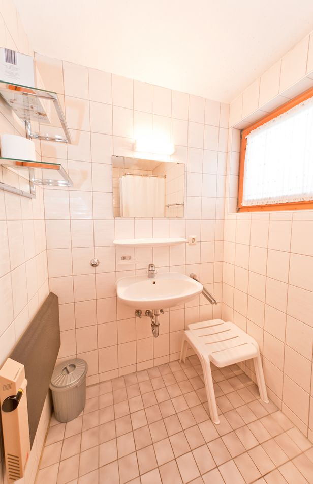 Badezimmer:Tageslichtbad mit Dusche und WC im Untergeschoß